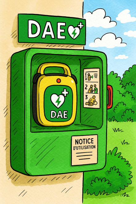 Image d'illustration pour : 5 Défibrillateurs externes, accessibles 24 heures/24.